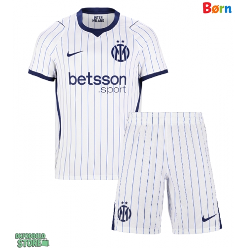 Inter Milan Alessandro Bastoni #95 Replika Babytøj Udebanesæt Børn 2026-27 Kortærmet (+ Korte bukser)